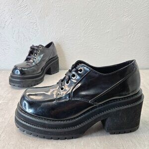 UNiF Platform Loafers Chunky Y2K Grunge Retro Lug Lace Up Oxford Shoes Size 9